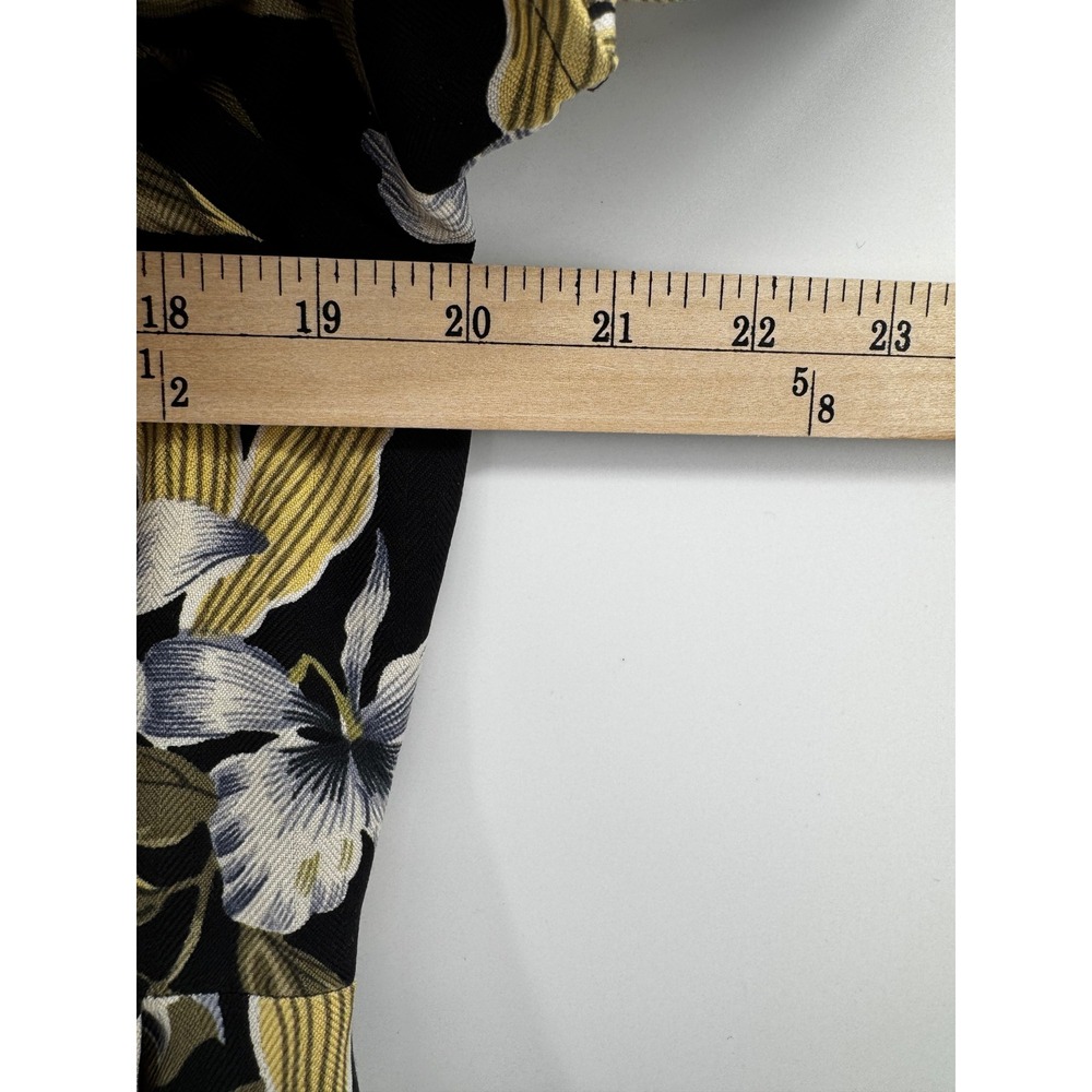 Tommy Bahama Women 100% Silk Floral Maxi Dress Black Green Tropical Sz 12 Resort - Picture 5 of 10